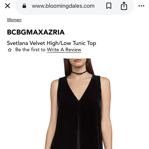 NWOT BCBGMaxazria Black High/Low Tunic Top Size XXS - Picture 6 of 14